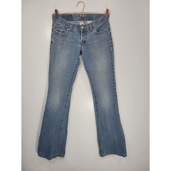 Lucky Brand Denim - Lucky Brand Lil Maggie Jeans Womens 2/26 Blue Light Wash Low Rise Button Fly USA
